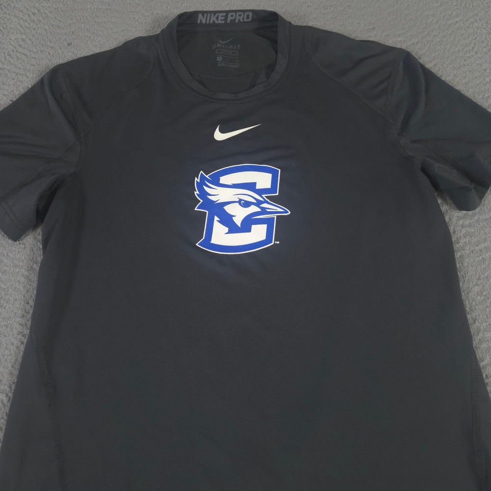 Nike Shirt Mens M Charcoal Pro Cool Fitted Creighton Bluejays NCAA Training Top